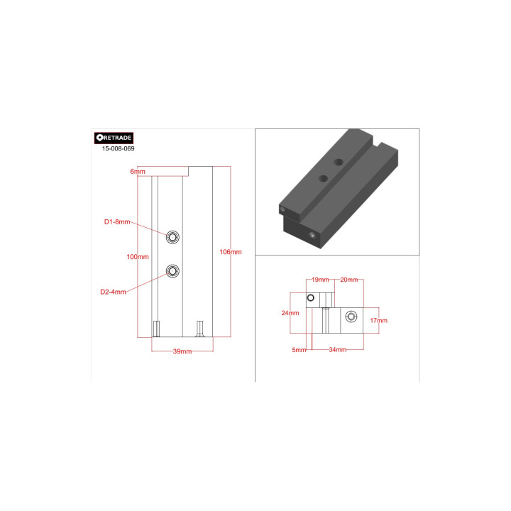 CNC 3D - Supporto in Alluminio