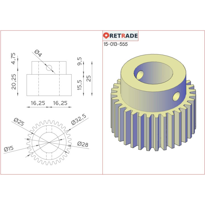 CNC 3D - Puleggia Dentata