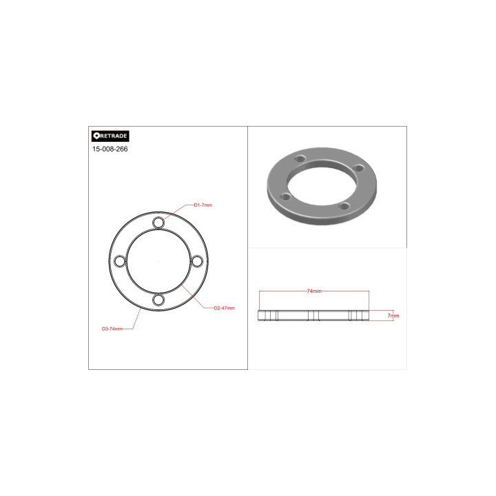 CNC 3D - Flangia in Acciaio