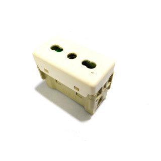 GEWISS GW20203 - Presa Standard Italiano Bivalente 2P+T 16A 250V - Bianco