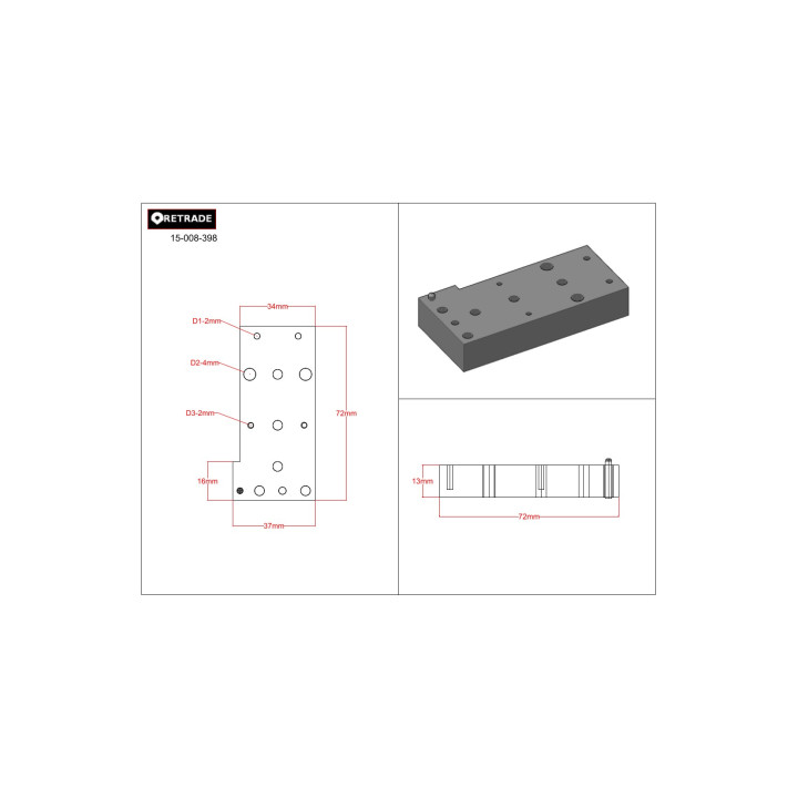 CNC 3D - Supporto in Alluminio