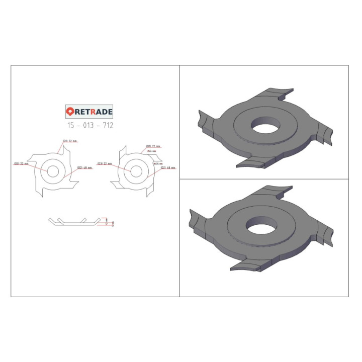 CNC 3D - Lama per Fresatrice Legno