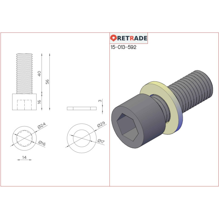 IMAVI - 2x Viti a Testa Cilindrica con Esagono Incassato 12.9
