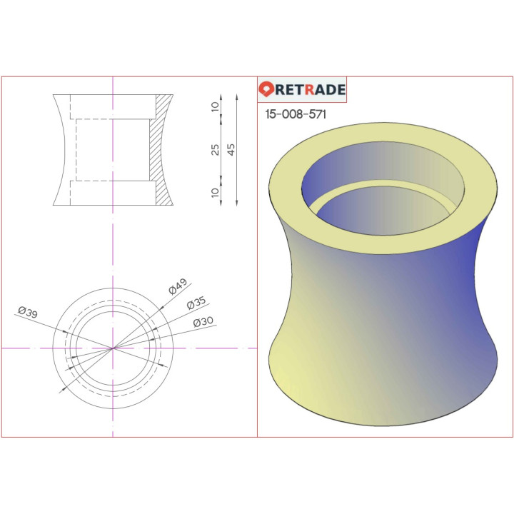 CNC 3D - Rullo in Alluminio
