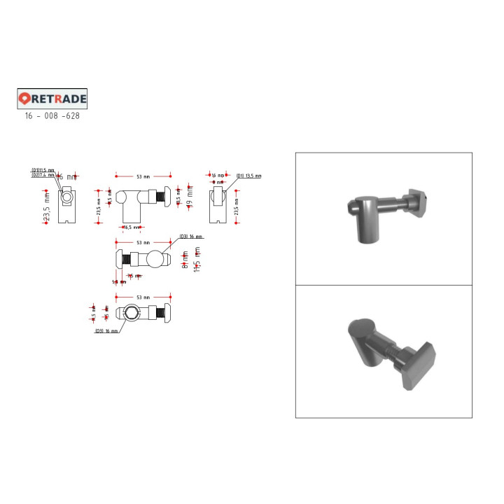CNC 3D - 5 x Giunti per Profilo in Alluminio