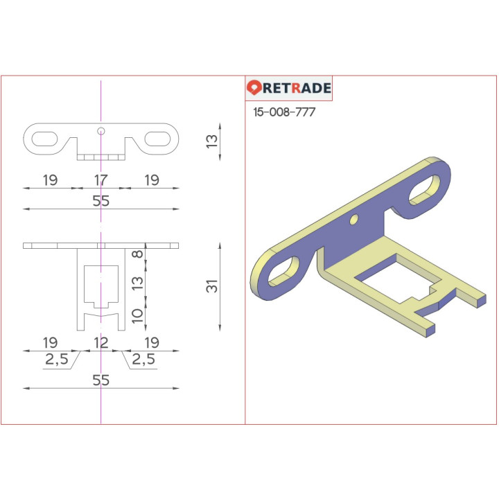 CNC 3D - 7 x Chiaveti di Sicurezza
