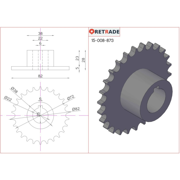 CNC 3D - Ingranaggio/Puleggia per Cinghie Dentata