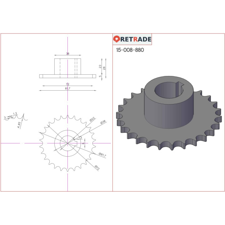 CNC 3D - Staffa di Supporto a L