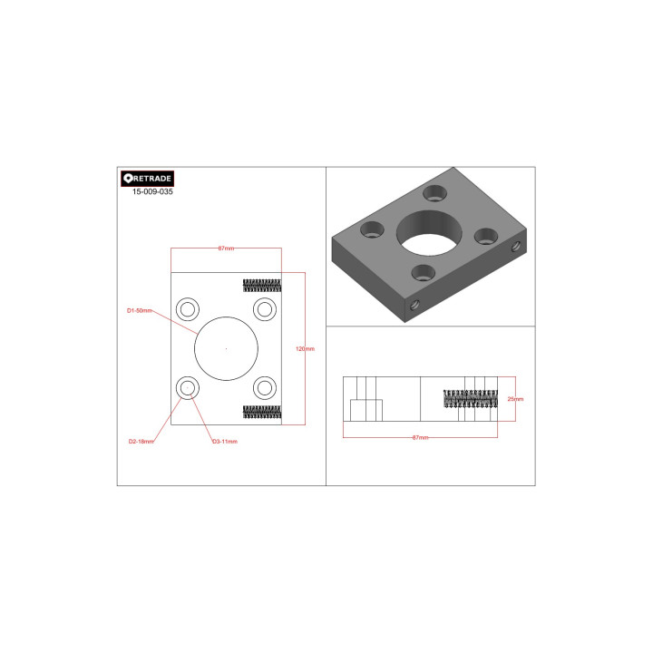 CNC 3D - Flangia per Motore