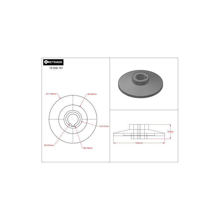 CNC 3D - Rondella in Acciaio