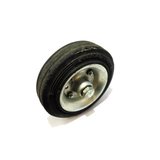 Ruota per Carreli Gomma Piena Disco in Ferro Mozzo con Cusinetti a Rulli 125x37.5