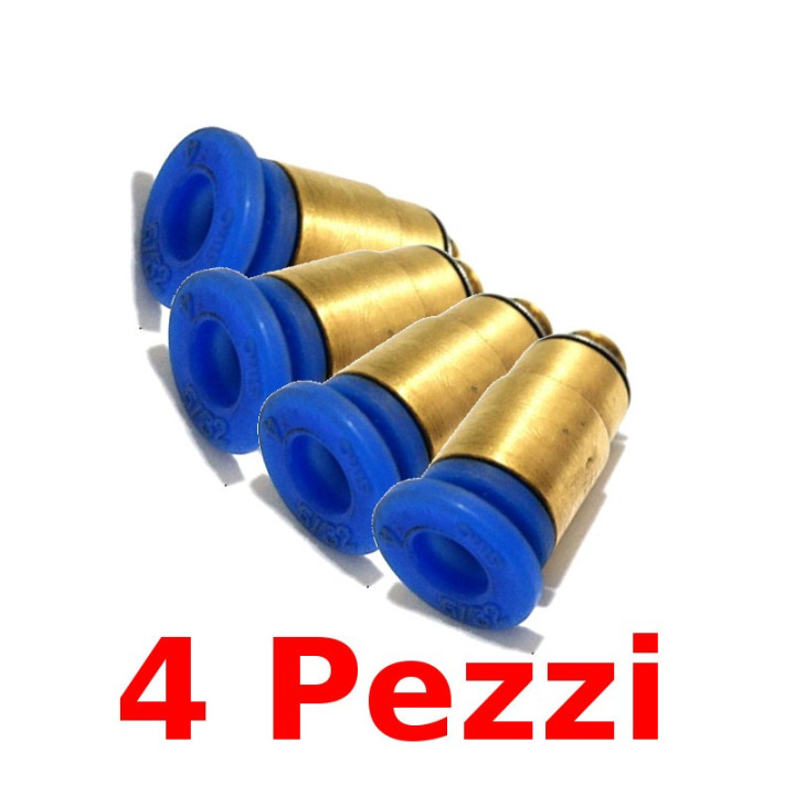 4 x Raccordo Diritto Filettato Maschio 4mm - SMC