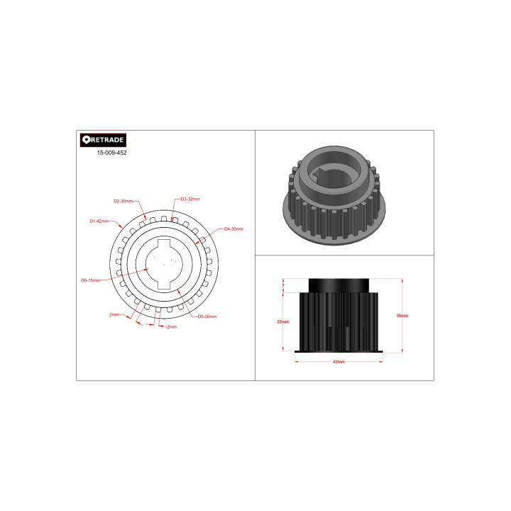 CNC 3D - Puleggia Cinghia Dentata