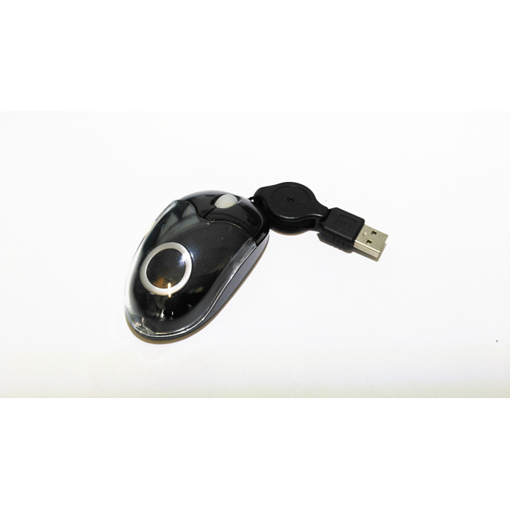 Mouse 3D Optical 2 Pulsanti + Scroll - Cavo USB Retraibile