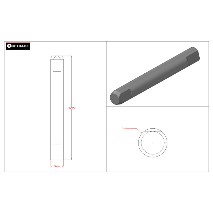 CNC 3D - Albero in Acciaio