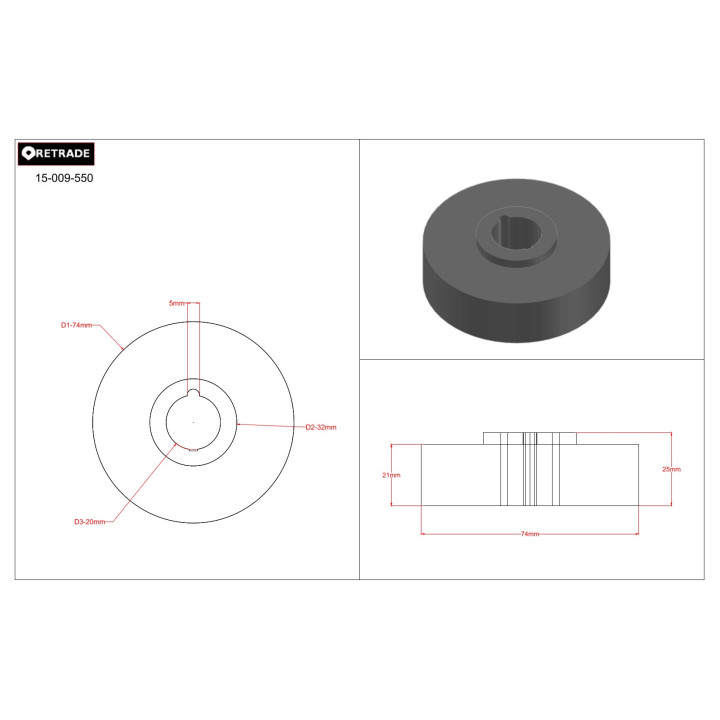 CNC 3D - Puleggia per Albero Motore
