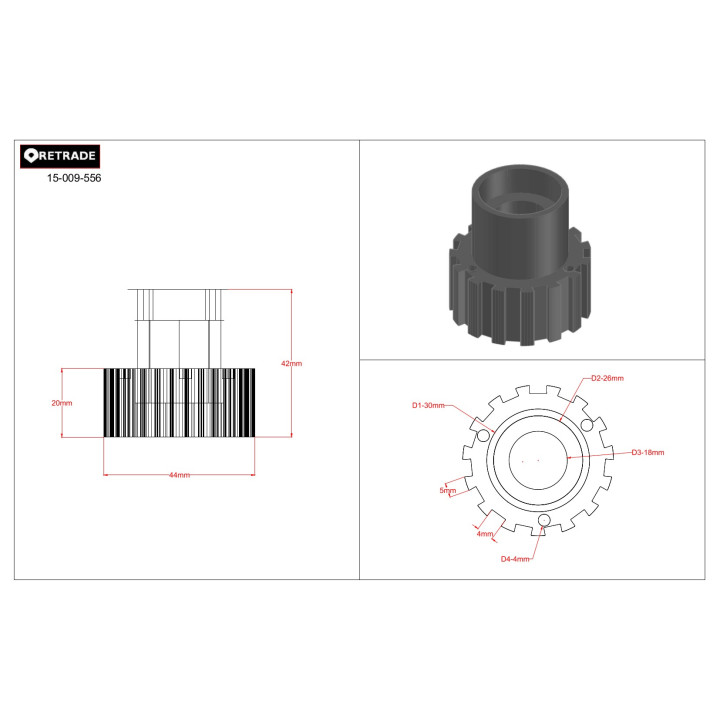 CNC 3D - Puleggia Cinghia Dentata