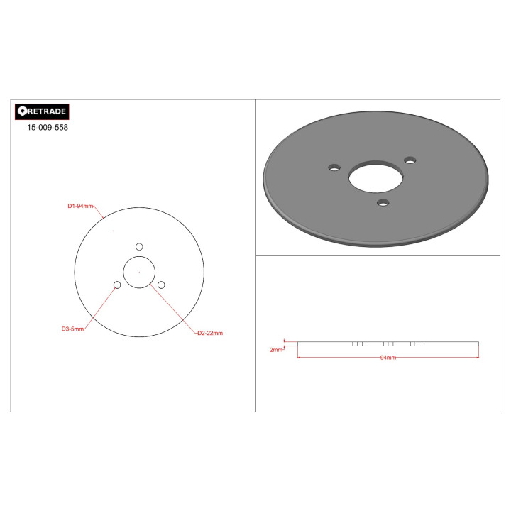 CNC 3D - Rondella in Acciaio