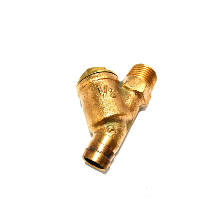 Raccoglitore di Impurita Raccordo a Y in Ottone con Filtro a Retina Inox 1/2"