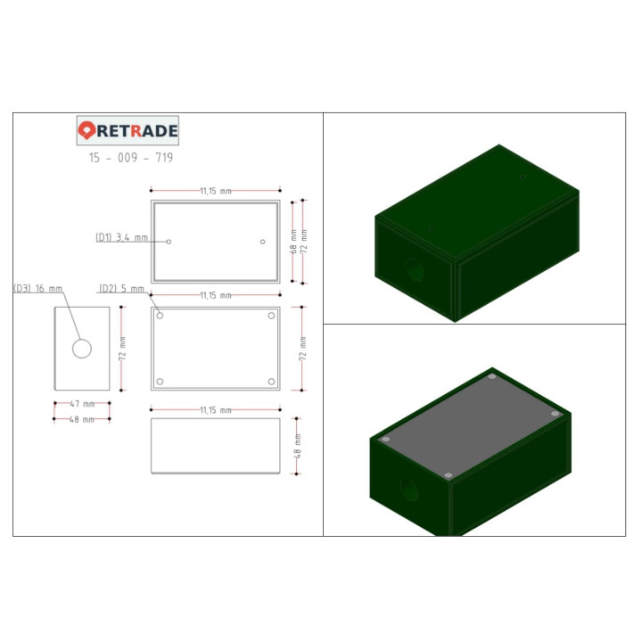 CNC 3D - Scatola Derivazione in Metallo