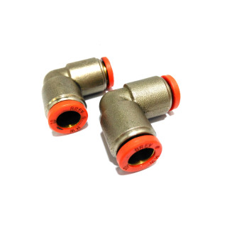 METAL WORK - 2x Raccordo a L per Tubi Pneumatici 10mm 16Bar