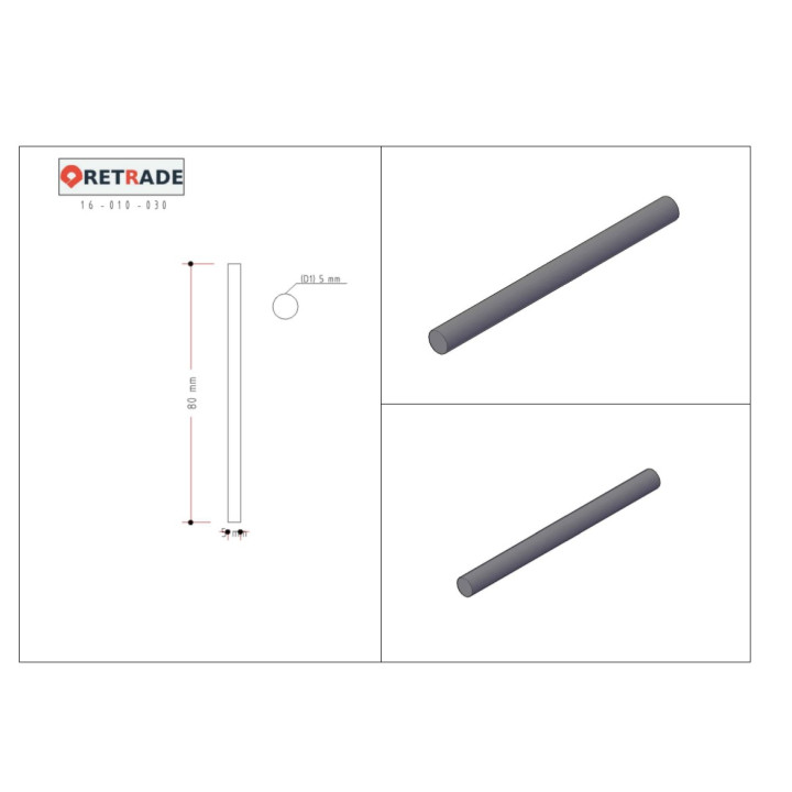 CNC 3D - 10 x Albero in Acciaio