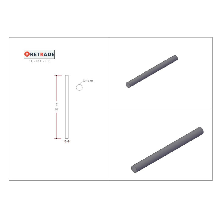CNC 3D - 11 x Albero in Acciaio