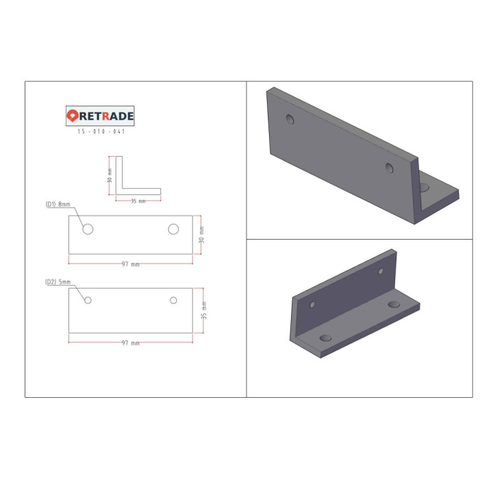 CNC 3D - Staffa di Supporto aL