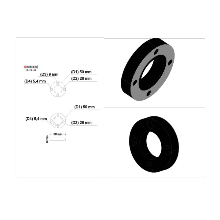 CNC 3D - Rondelle e Distanziatori