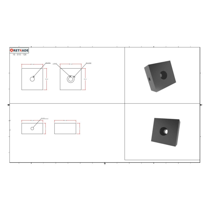 CNC 3D - Blocco di Supporto in Alluminio