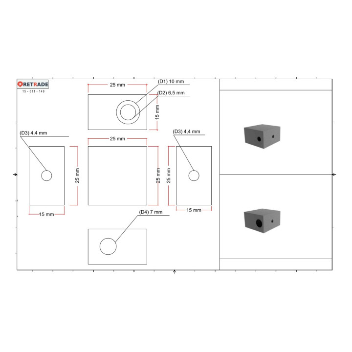 CNC 3D - Blocco di Supporto in Alluminio