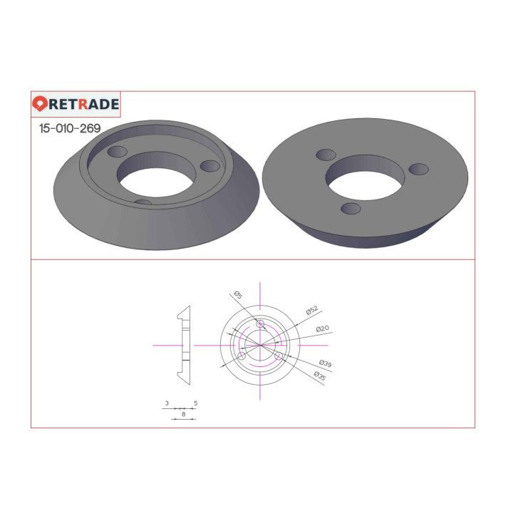 CNC 3D - 2 x Guarnizione Trapezioidale