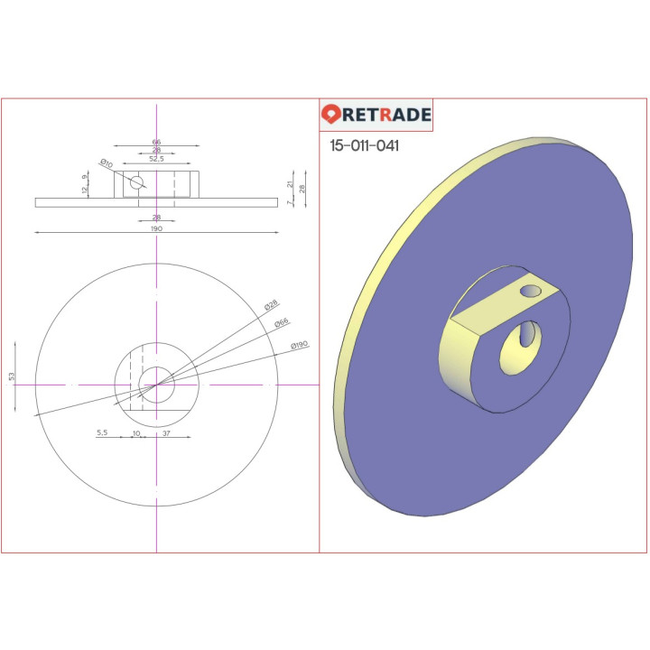 CNC 3D - FLANGIA per Motore