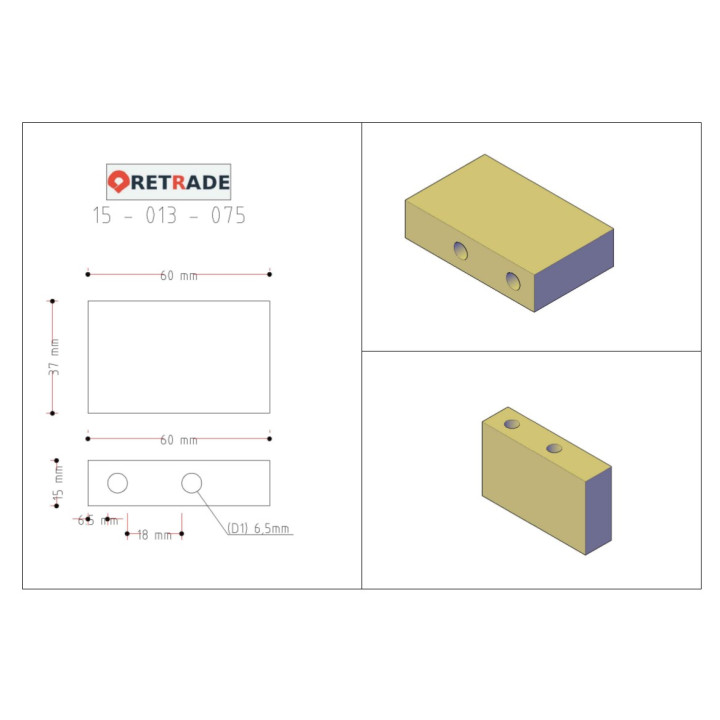 CNC 3D - Blocco di Supporto in Acciaio