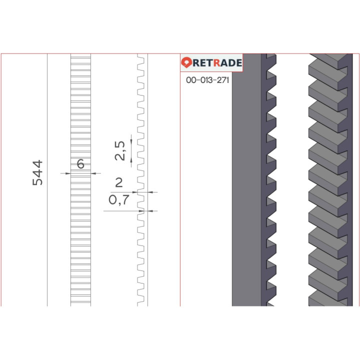 MBL S3M549 - Cinghia Dentata per Elettromotore - CNC 3D