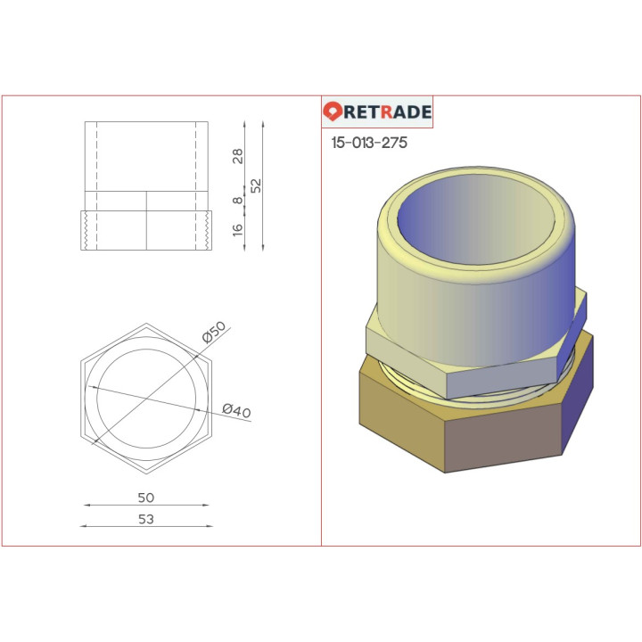 TEAFLEX - Pressacavo in Acciaio CNC 3D