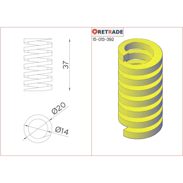 CNC 3D - Molle di Compressione - Giallo