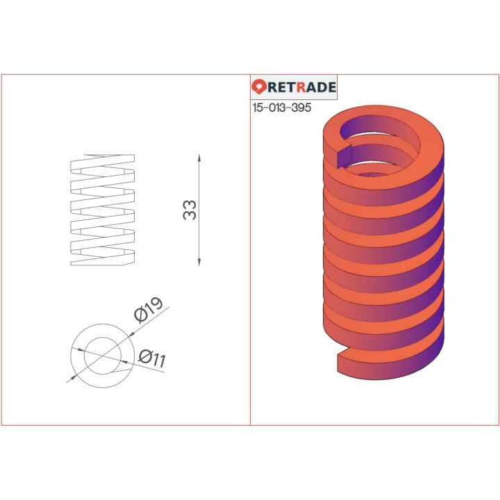 CNC 3D - 2x Molle di Compressione - Arancione