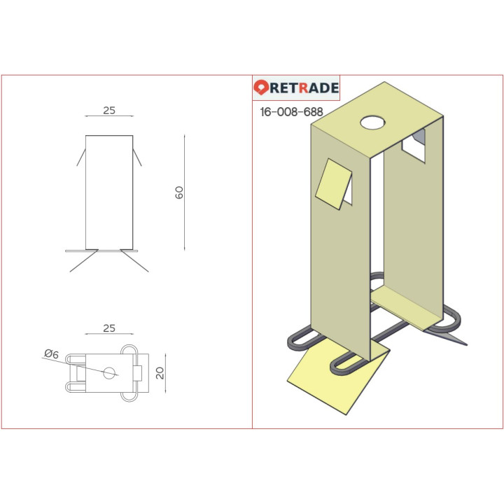 CNC 3D - 4 x Supporto per Blindosbarra