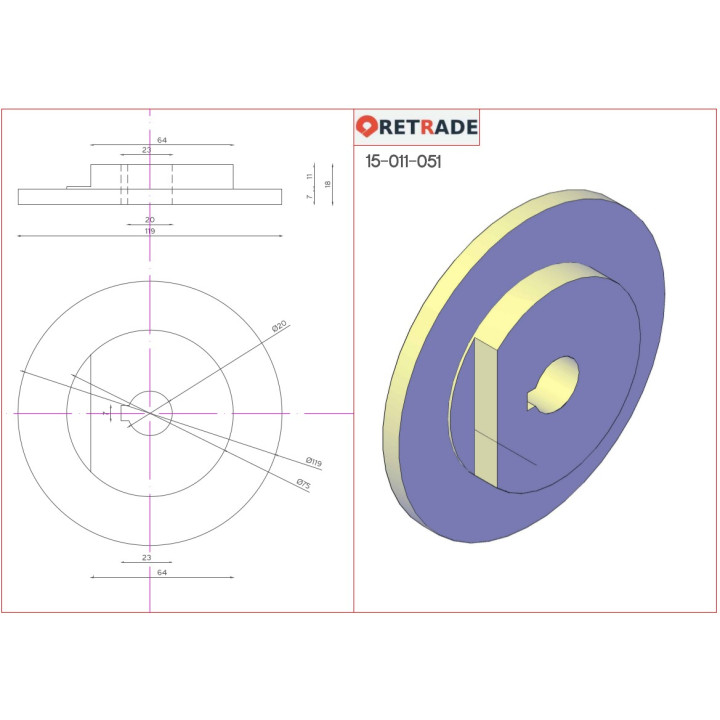 CNC 3D - Flangia in Alluminio