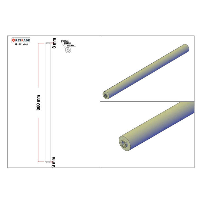CNC 3D - Albero Rettificato in Acciaio