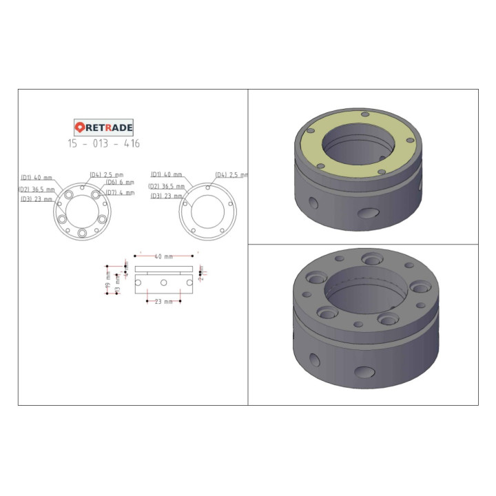 CNC 3D - Ghiera di Precisione Roto-Simmetrica