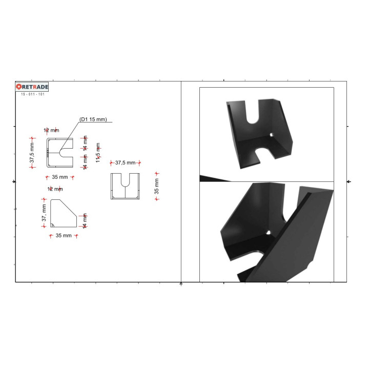 CNC 3D - Staffa di Giunzione a L