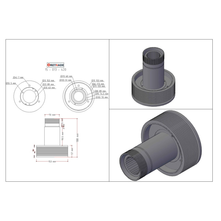 CNC 3D -  Puleggia a Gola