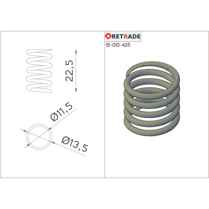 CNC 3D - 2x Molle di Compressione di Precisione in Metallo