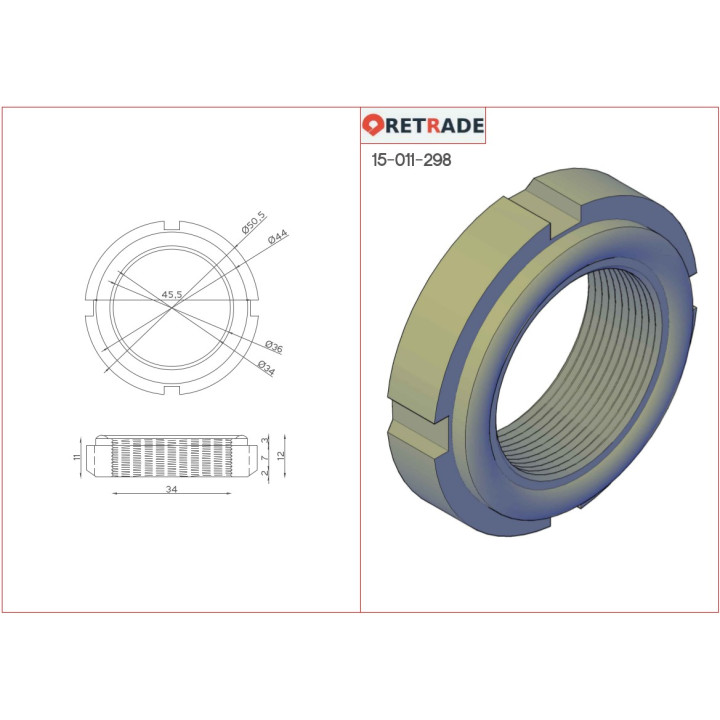 CNC 3D - Rondella di Bloccaggio con Filettato
