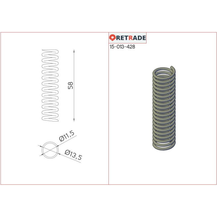 CNC 3D - 2x Molle di Compressione di Precisione in Metallo