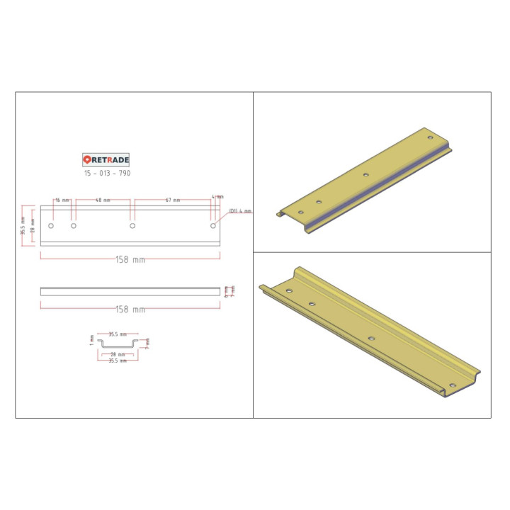 CNC 3D - Barra DIN 158mm
