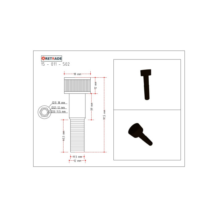 CNC 3D - 5x Viti a Testa Cilindrica con Esagono Incassato L 80mm