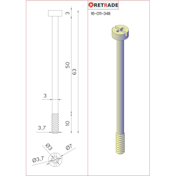CNC 3D - 12x Viti a Testa Cilindrica con Esagono Incassato L 60mm